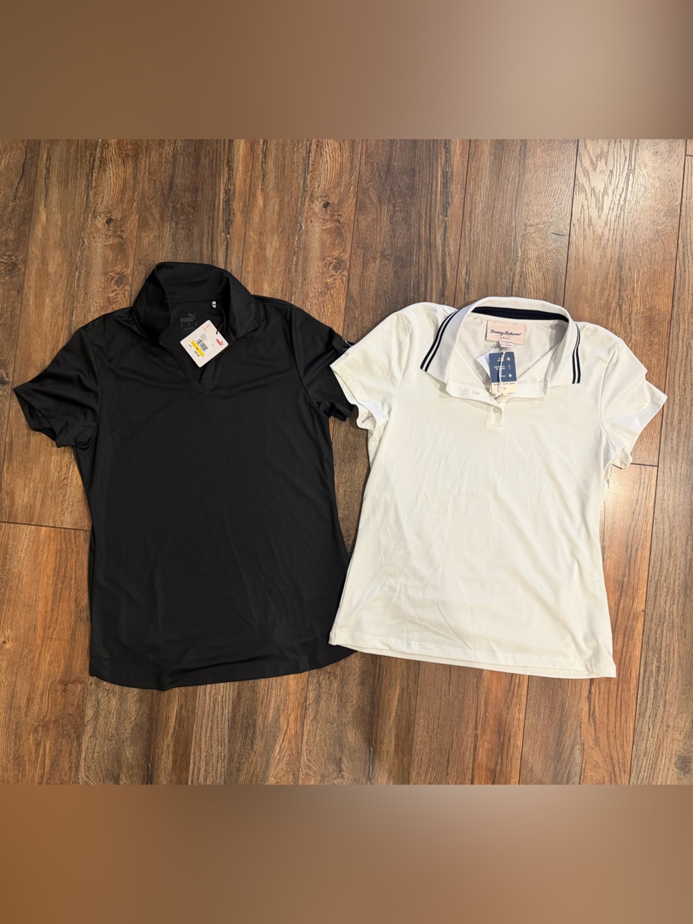 Black and White Polo Tops - Two Pack